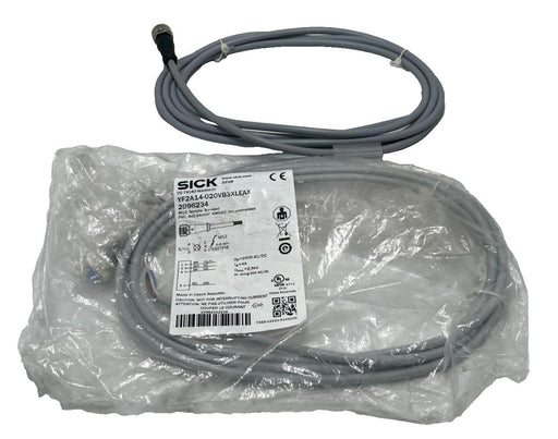LOT OF 2 SICK YF2A14-020VB3XLEAX M12 to M12 Interconnect Cable 4-Pin 2m IP68