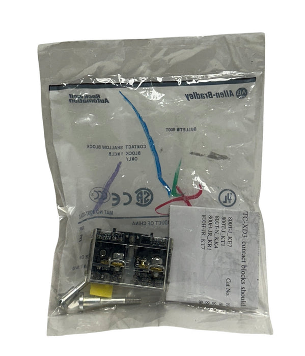 ALLEN BRADLEY 800T-XD4 /E BULLETIN 800T SHALLOW CONTACT BLOCK 600VAC NSFS