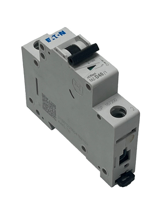 Eaton FAZ-D40/1-SP Miniature Circuit Breaker 40A Single Pole D Curve UL 1077