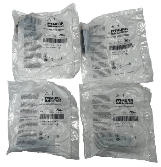 LOT OF 4 Murr Elektronik 7000-17321-0000000 M12 Female Connector 8-Pin A-Coded