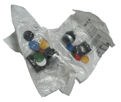 2 Eaton M22-D-X-SWRGYB Pushbutton Operator 22.5mm Non-Illum Momentary MultiColor