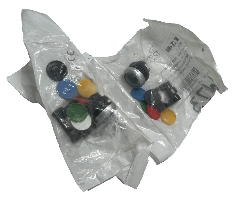 2 Eaton M22-D-X-SWRGYB Pushbutton Operator 22.5mm Non-Illum Momentary MultiColor