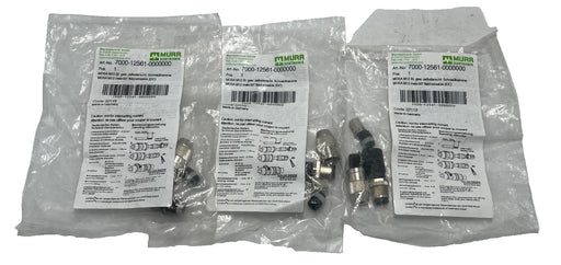 (3) Murr Elecktronik 7000-12561-0000000 M12 Cordset Male Straight 4Pin 5m Cable
