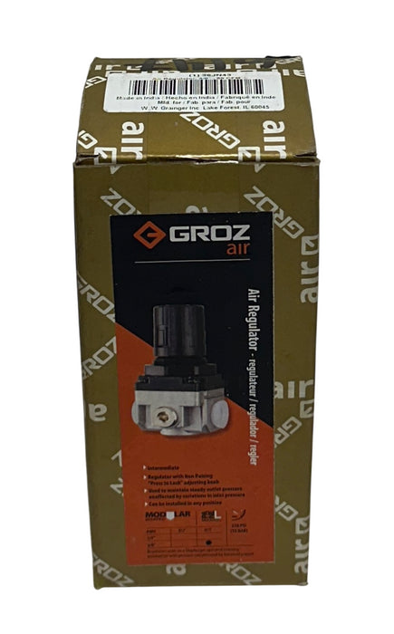 GROZ AIR R14924 / 36JN43 AIR REGULATOR 3/8'' NPT 225PSI MAX 7-140PSI SET NSMP