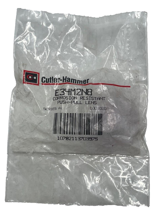 Cutler-Hammer E34M2N8 Red "EMERGENCY STOP" Lens for 30.5mm Illuminated Push-Pull