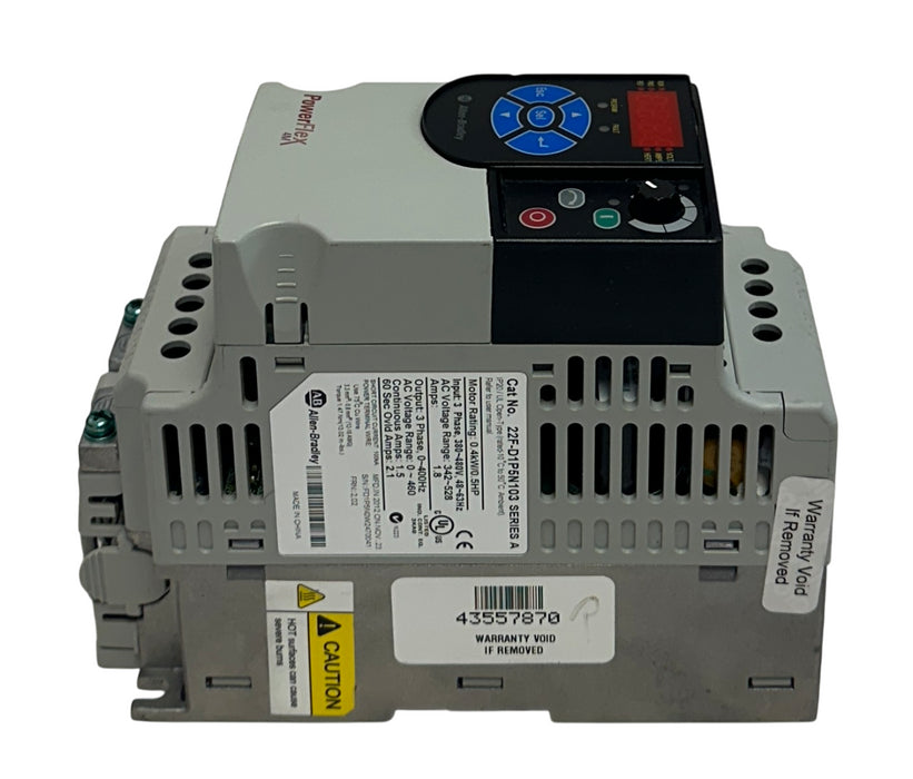 ALLEN BRADLEY 22F-D1P5N103 /A PowerFlex 4M AC DRIVE 0.4kW/0.5HP 380-480V USNP