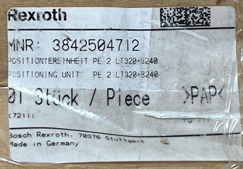 Bosch Rexroth 3842504712 Manual Positioning Unit Single Axis System Aluminum NEW