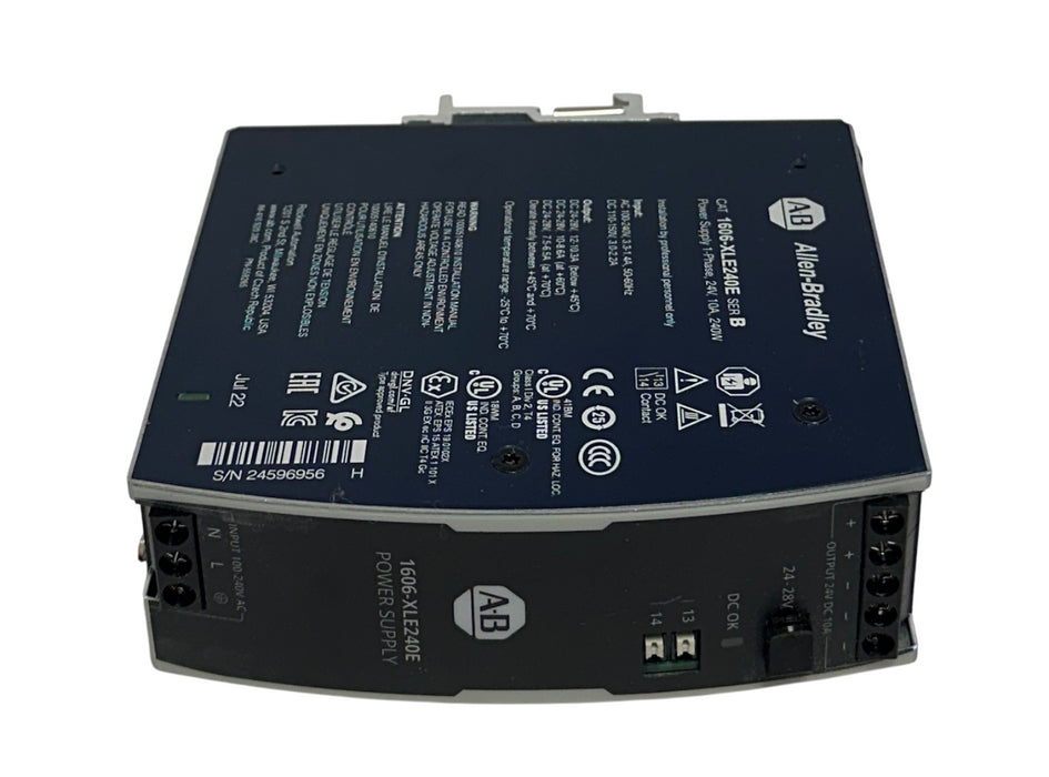ALLEN BRADLEY 1606-XLE240E /B BULLETIN 1606 POWER SUPPLY 24-28VDC OUTPUT NSMP