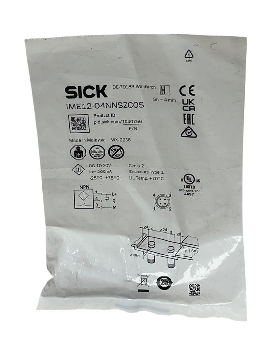 SICK IME12-04NNSZCOS / 1040756 INDUCTIVE PROXIMITY SENSOR 10-30VDC 200mA NSFS