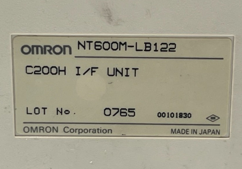 OMRON NT600M-DT211 10.4" Color Touch Screen HMI Panel W/ NT600M-LB122 Link Unit