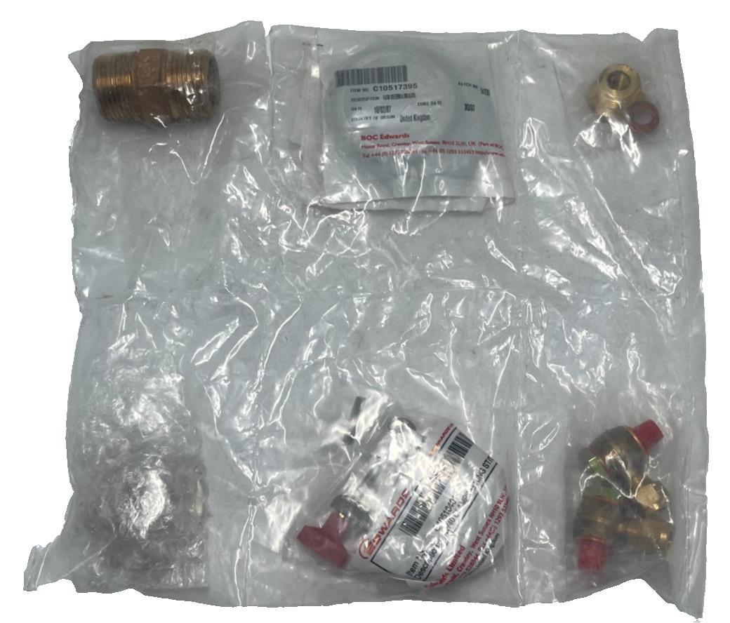 EDWARDS VACUUM KIT: C10517395 NW50 CENTERING RING & C10516401 NW40 CLAMPING RING