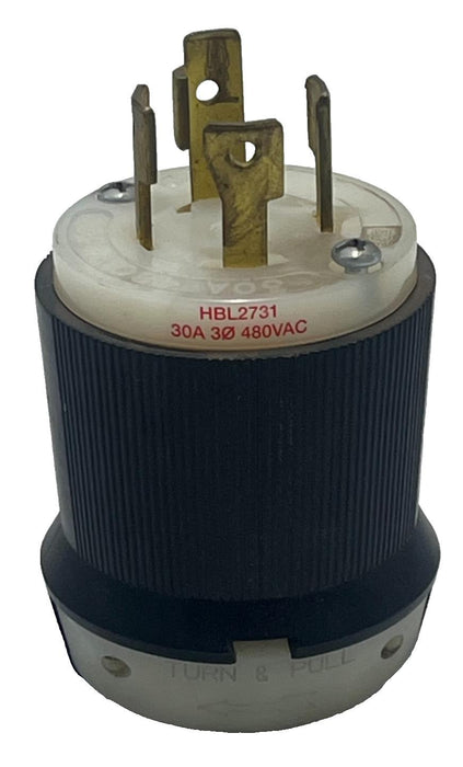 HUBBELL HBL2731 Twist-Lock Industrial Connector Body 30A 480VAC