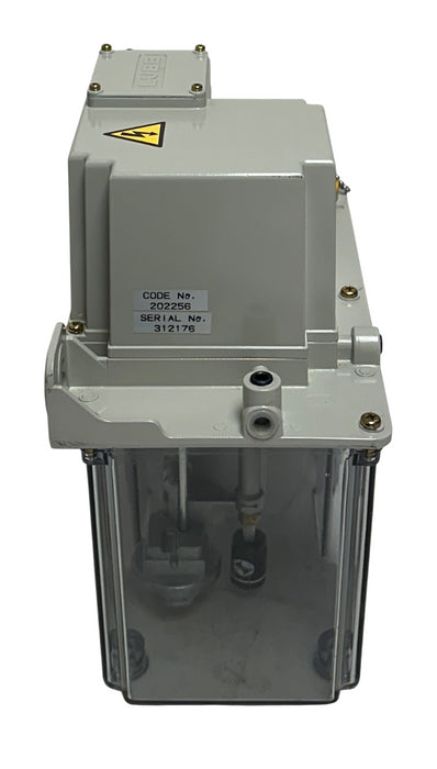 LUBE CORP AMO-II-150S / MYLUB-21 LUBRICATION PUMP / TANK 110VAC 180cc/MIN NSNP