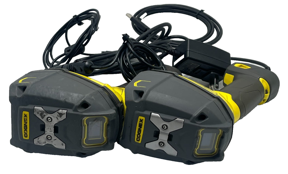 LOT OF 2 COGNEX DM8700DX-USB Corded 2D DPM Barcode Scanners w/ 1000000976 Cables