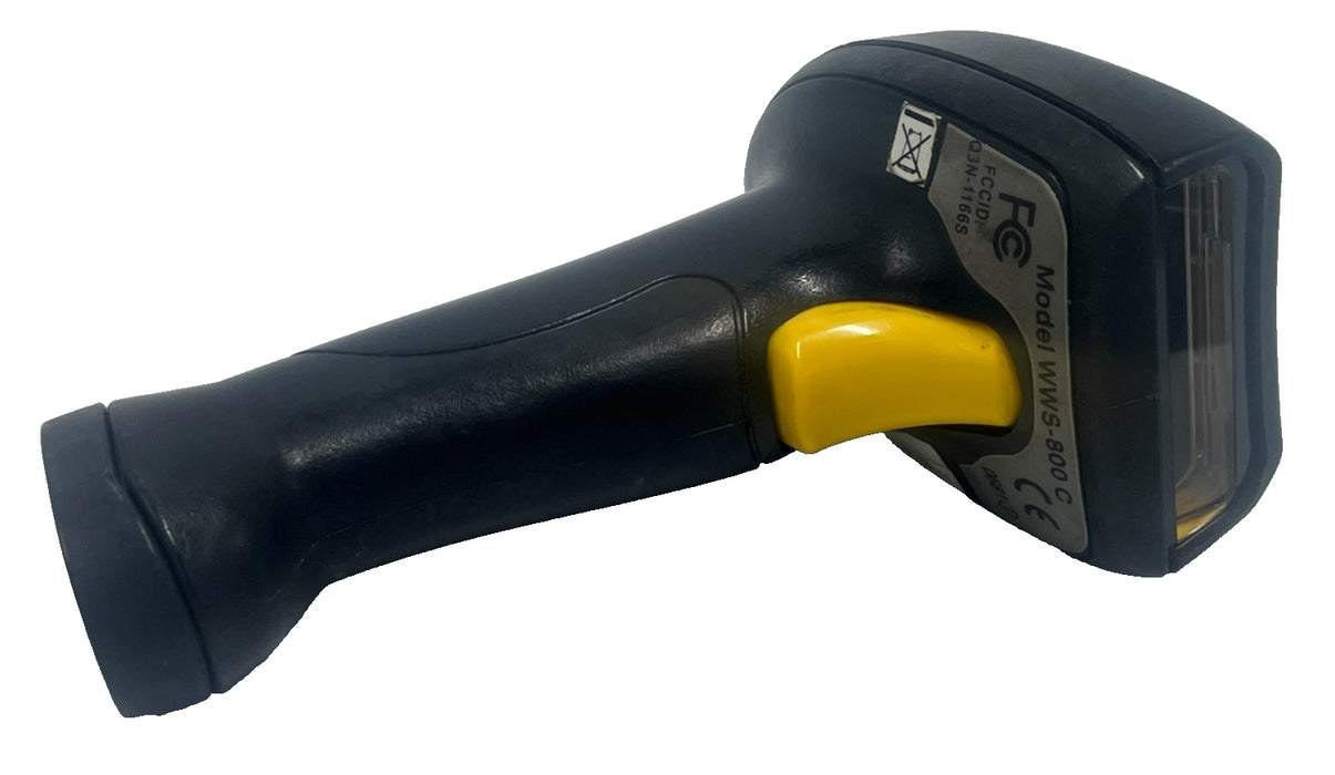 WASP WWS-800 Wireless Barcode Scanner w/ Base, USB/Charging Cable, 2 Batteries