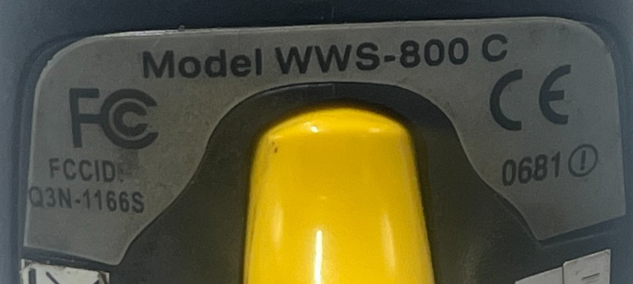 WASP WWS-800 Wireless Barcode Scanner w/ Base, USB/Charging Cable, 2 Batteries