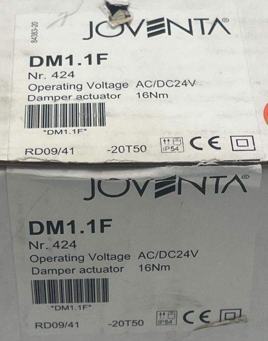 JOVENTA DM1.1F 24V Non-Spring Return Damper Actuator 44 in-lb (5 Nm) HVAC, USMP