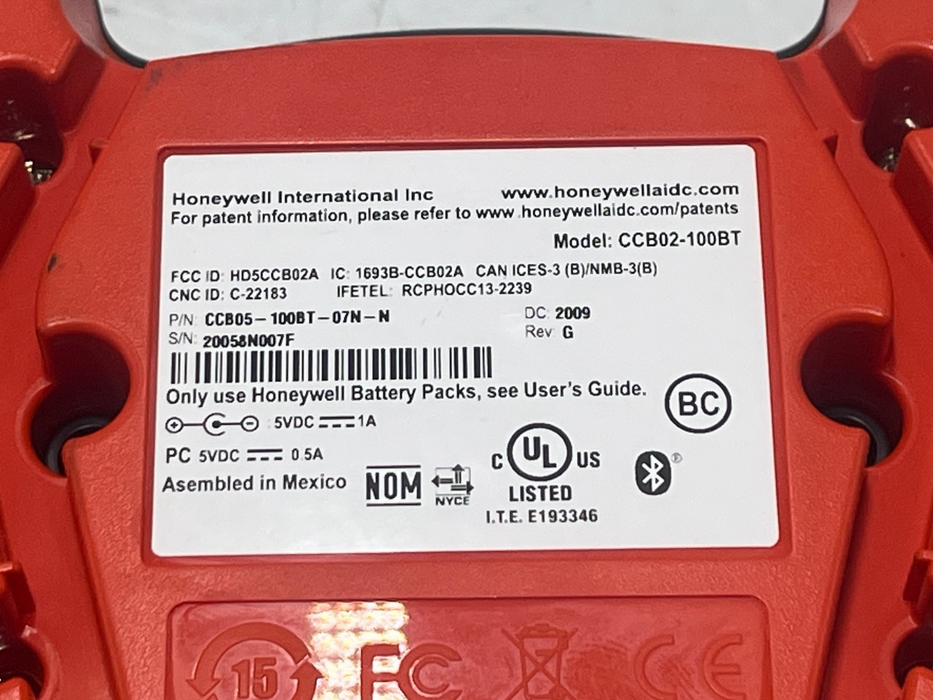 HONEYWELL 1981iFR-3 2D Barcode Scanner w/ CCB05-100BT-07N-N Base & USB Cable