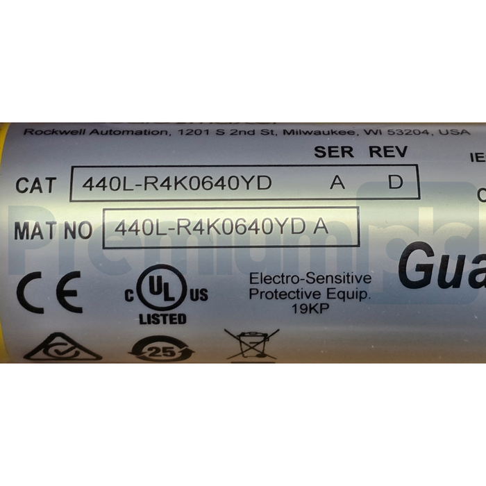 Allen-Bradley 440L-R4K0640YD /A GuardShield Safety Light Curtain Receiver NSMP