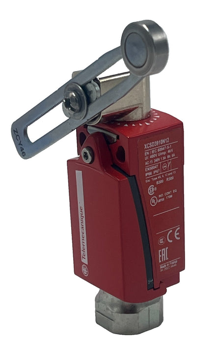 TELEMECANIQUE XCSD3910N12 Safety Limit Switch w/ ZCY46 Roller Lever Actuator