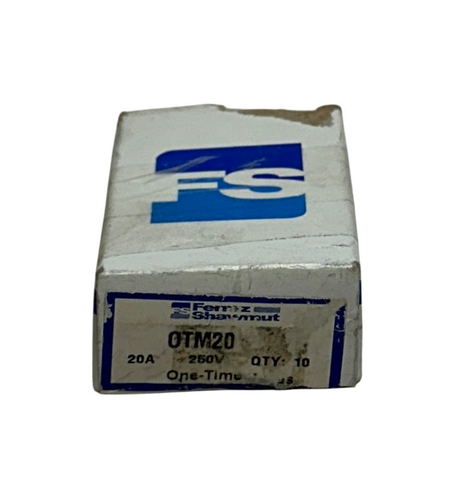9 FERRAZ SHAWMUT OTM20 ONE-TIME FUSES FAST-ACTING 20A 250VAC 10kA IR OEM NSMP