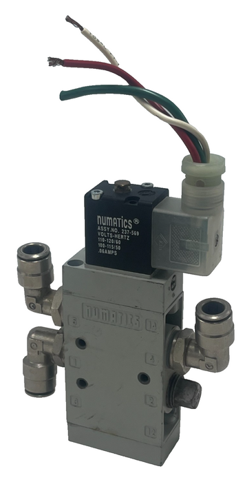 NUMATICS L23BA452B Solenoid Valve 24VDC 4-Way 1/4" NPT w/ 237-569 Coil, Canfield