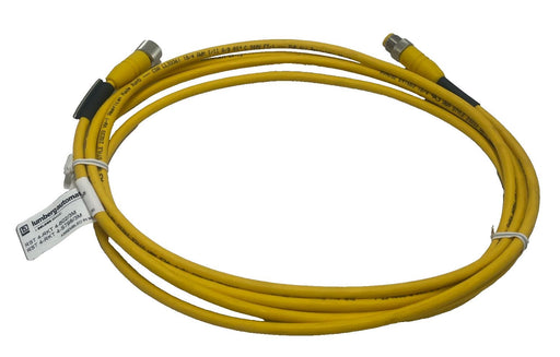 LUMBERG RST 4-RKT M12 Male Straight to Female Straight 4-Pin Cordset 1.35 meters