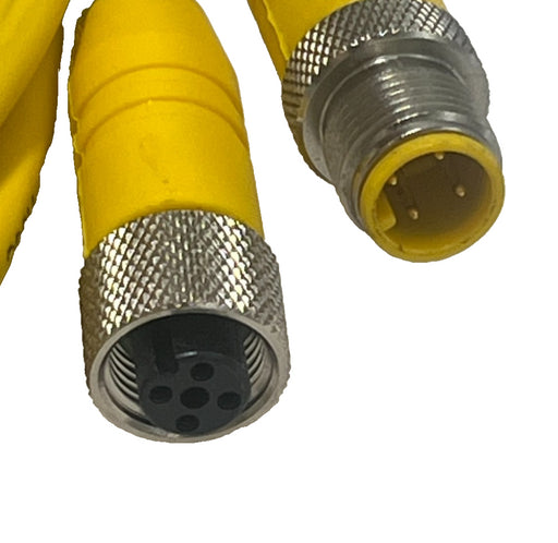 LUMBERG RST 4-RKT M12 Male Straight to Female Straight 4-Pin Cordset 1.35 meters