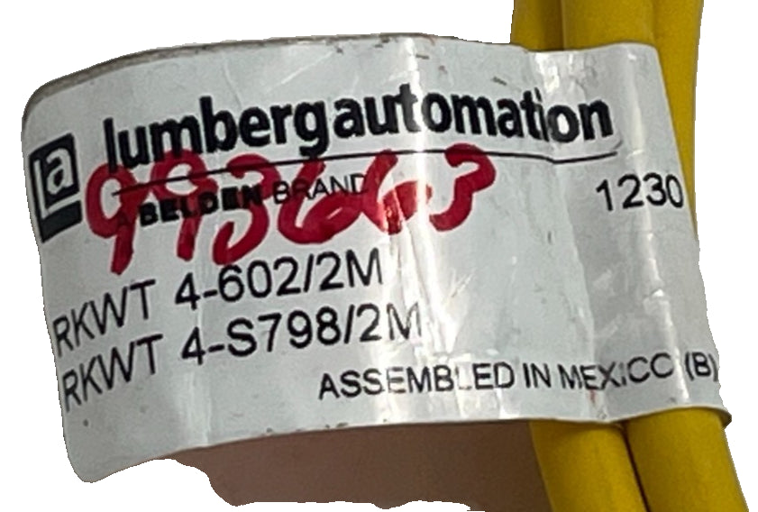 LUMBERG RKWT 4-602/2M 2-Meter M12 Female Right Angle 4-Pin Sensor Cable Cordset