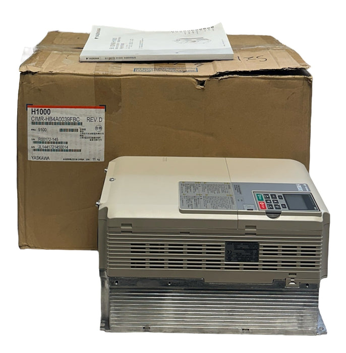 YASKAWA CIMR-HB4A0039FBC / H1000 AC DRIVE Rev. D 18.5kW/15kW 380-480VAC 3PH NSMP