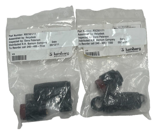 LOT OF 2 LUMBERG RSC 501/11 7/8" 5-Pin Male Field Attachable Power Connectors