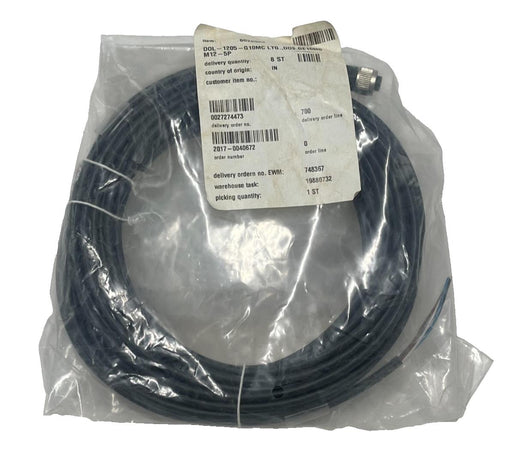 SICK DOL-1205-G10MC M12 Female 5-Pin Cable 10m PUR Black Cordset 6025908 NSMP