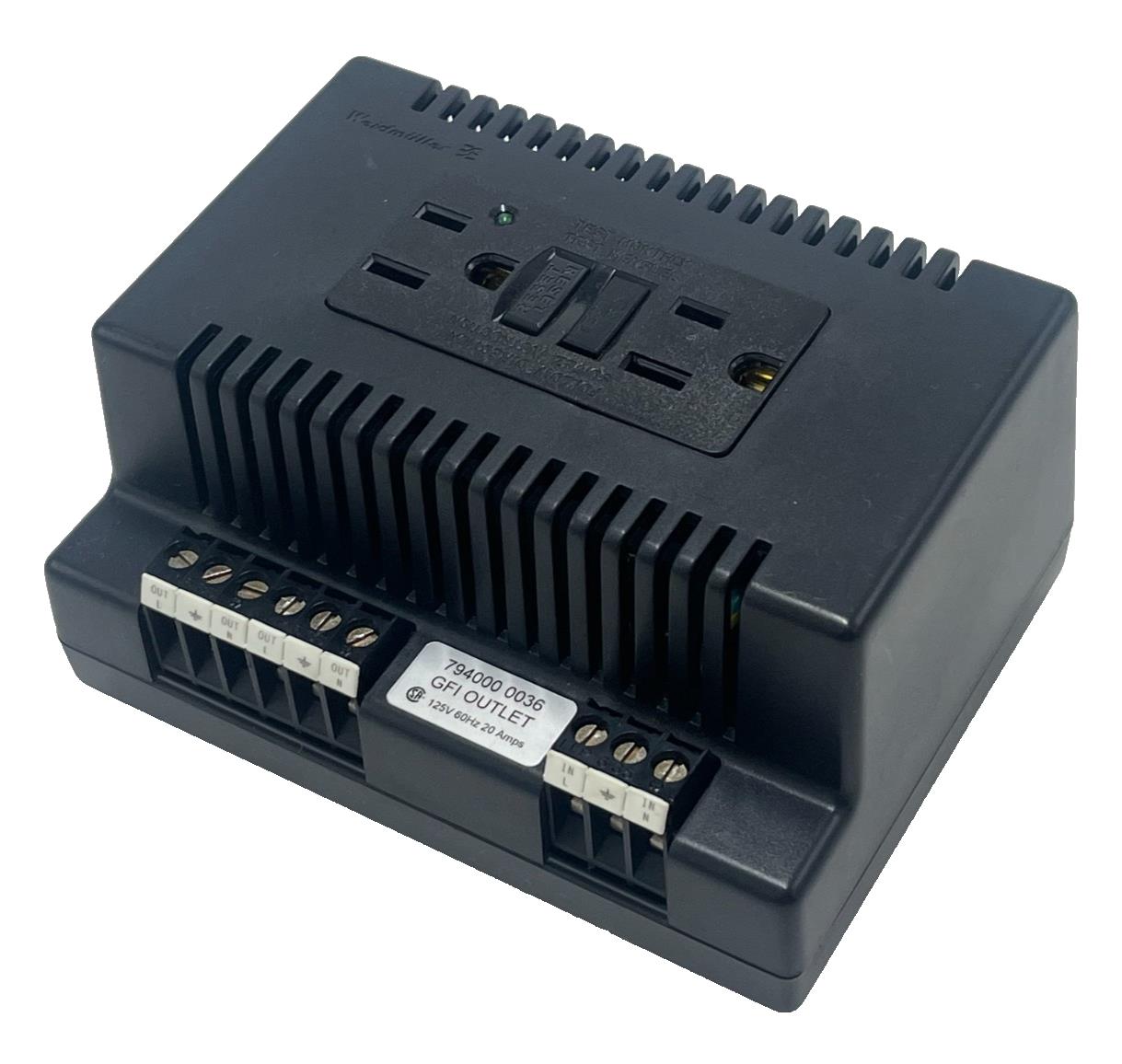 Weidmuller 794000-0036 GFI Outlet 20A 125V 60Hz LLP Terminals 7940000036