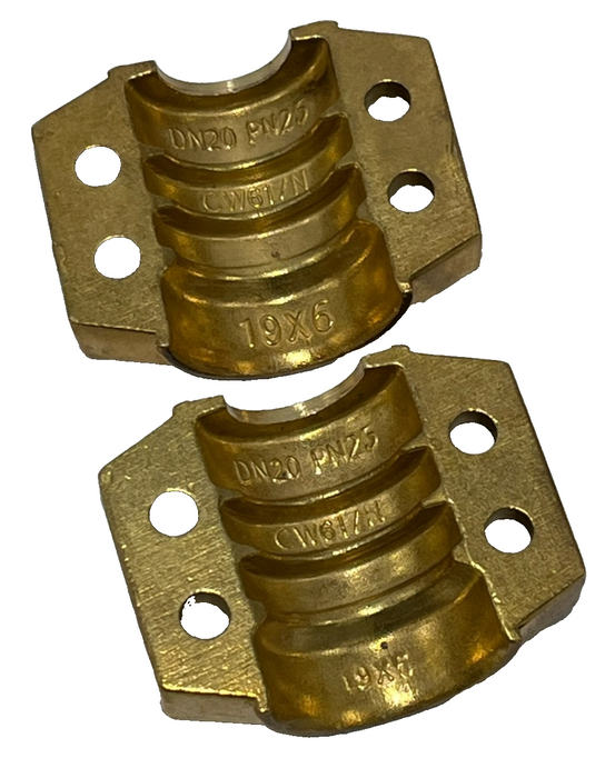 LOT OF 4: LMC EN 14420-3 Safety Clamp Set DN20 PN25 19X6mm Brass CW617N DIN 2817