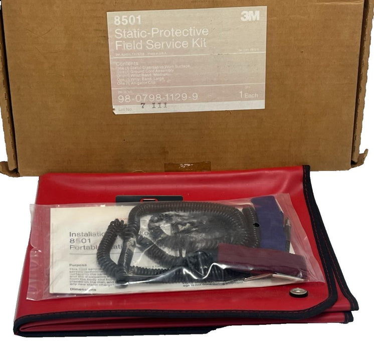 3M 8501 Static Protective Field Service Kit ESD Mat Wrist Strap Cord Pouch, NSMP