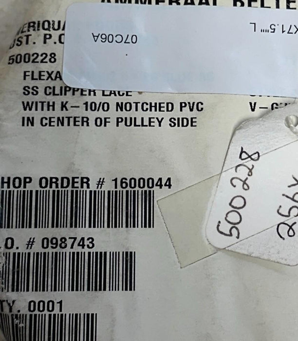 AMMERAAL BELTECH 500228 FLEXAM EM8/20+P6 BLUE 2.25'' WIDTH Belt V-Guide NSMP