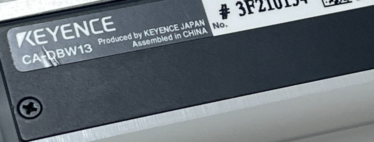 Keyence CA-DBW13 White LED Bar Light 132mm, OP-42282 Diffuser Plate, 1" ram ball