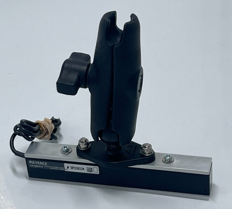 Keyence CA-DBW13 White LED Bar Light 132mm, OP-42282 Diffuser Plate, 1" ram ball