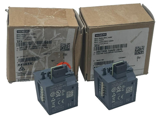 (2) Siemens 3RK1908-1AA00-0BP0 SIMATIC ET 200SP 3DI/LC Control Module, NSMP