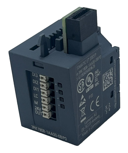 (2) Siemens 3RK1908-1AA00-0BP0 SIMATIC ET 200SP 3DI/LC Control Module, NSMP
