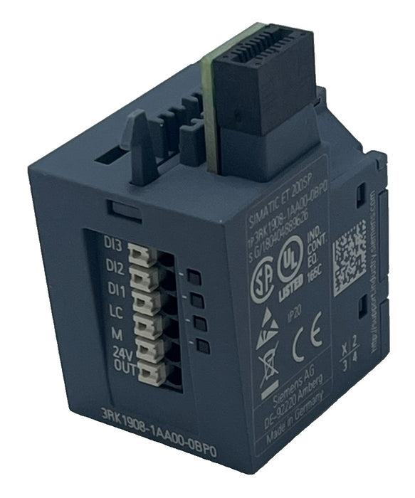 (2) Siemens 3RK1908-1AA00-0BP0 SIMATIC ET 200SP 3DI/LC Control Module, NSMP