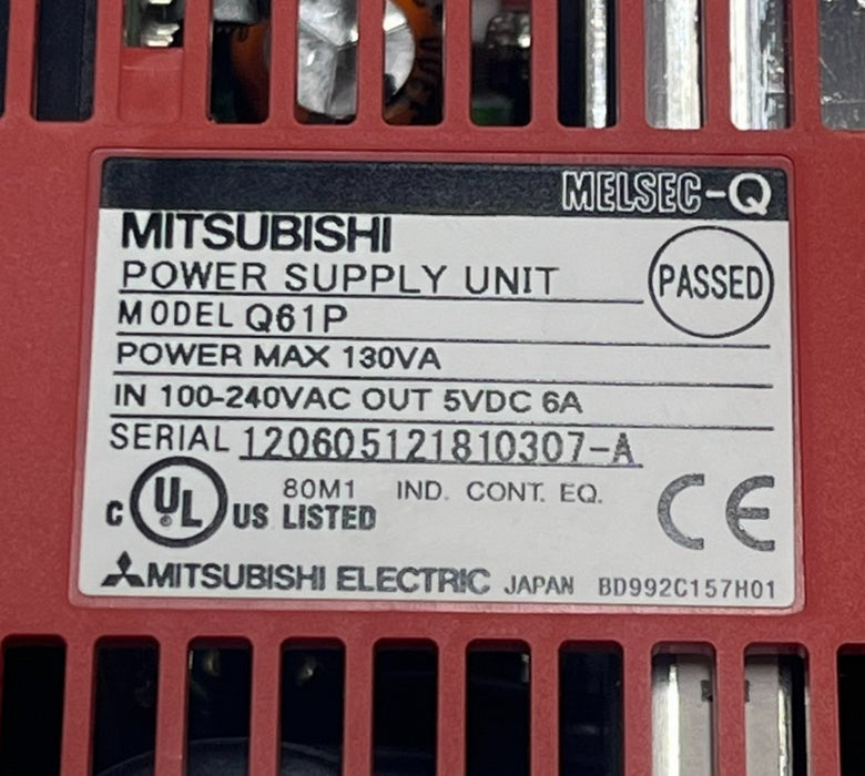 Mitsubishi Q61P MELSEC-Q Series PLC Power Supply Module 100-240VAC Input