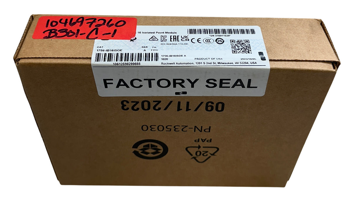 ALLEN BRADLEY 1756-IB16ISOE /A ControlLogix 16 Isolated SOE Module 2.010 NSFS
