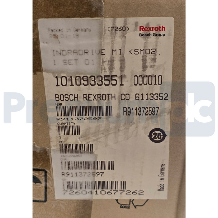 Bosch Rexroth R911372597 | INDRADRIVE MI KSM02.1 SET 01 Intergrated Motor-Drive