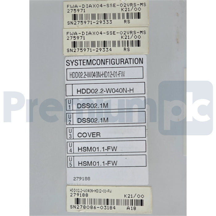 Rexroth Indramat HDD02.2-W040N-HD12-01-FW | R911279188 Dual Axis Servo Drive REM