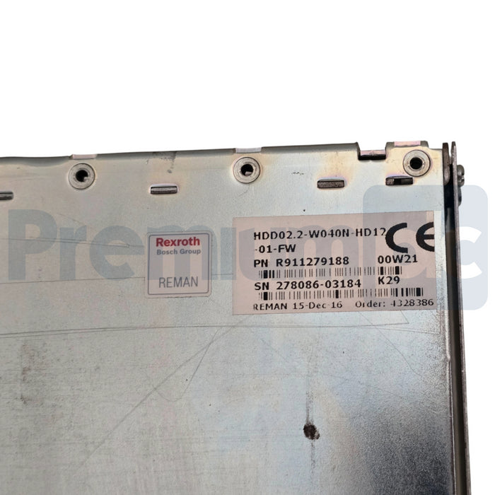 Rexroth Indramat HDD02.2-W040N-HD12-01-FW | R911279188 Dual Axis Servo Drive REM