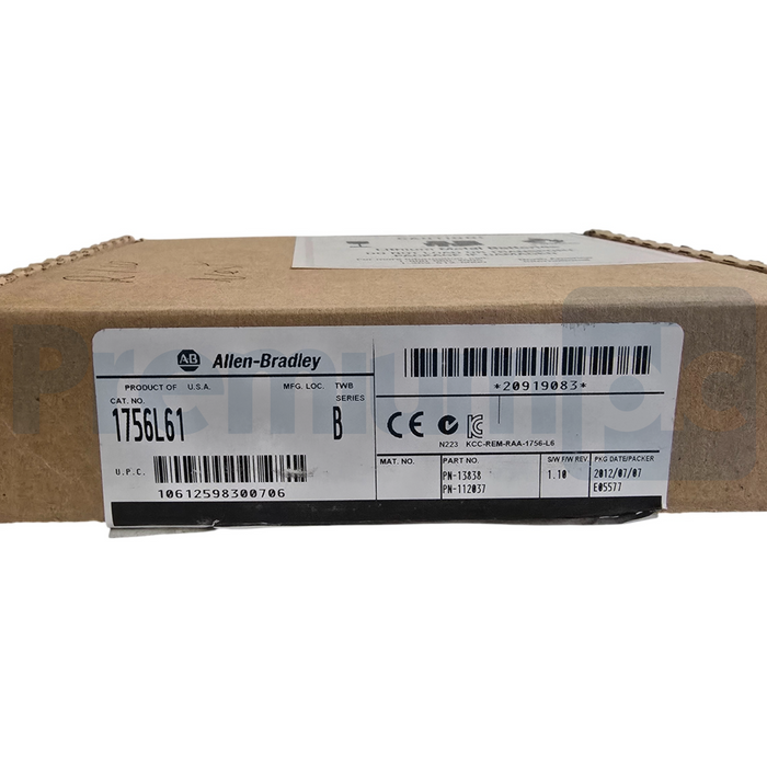 Allen Bradley 1756-L61 /B ControlLogix 5561 Processor 2MB MEM RS-232 NSMP (read)