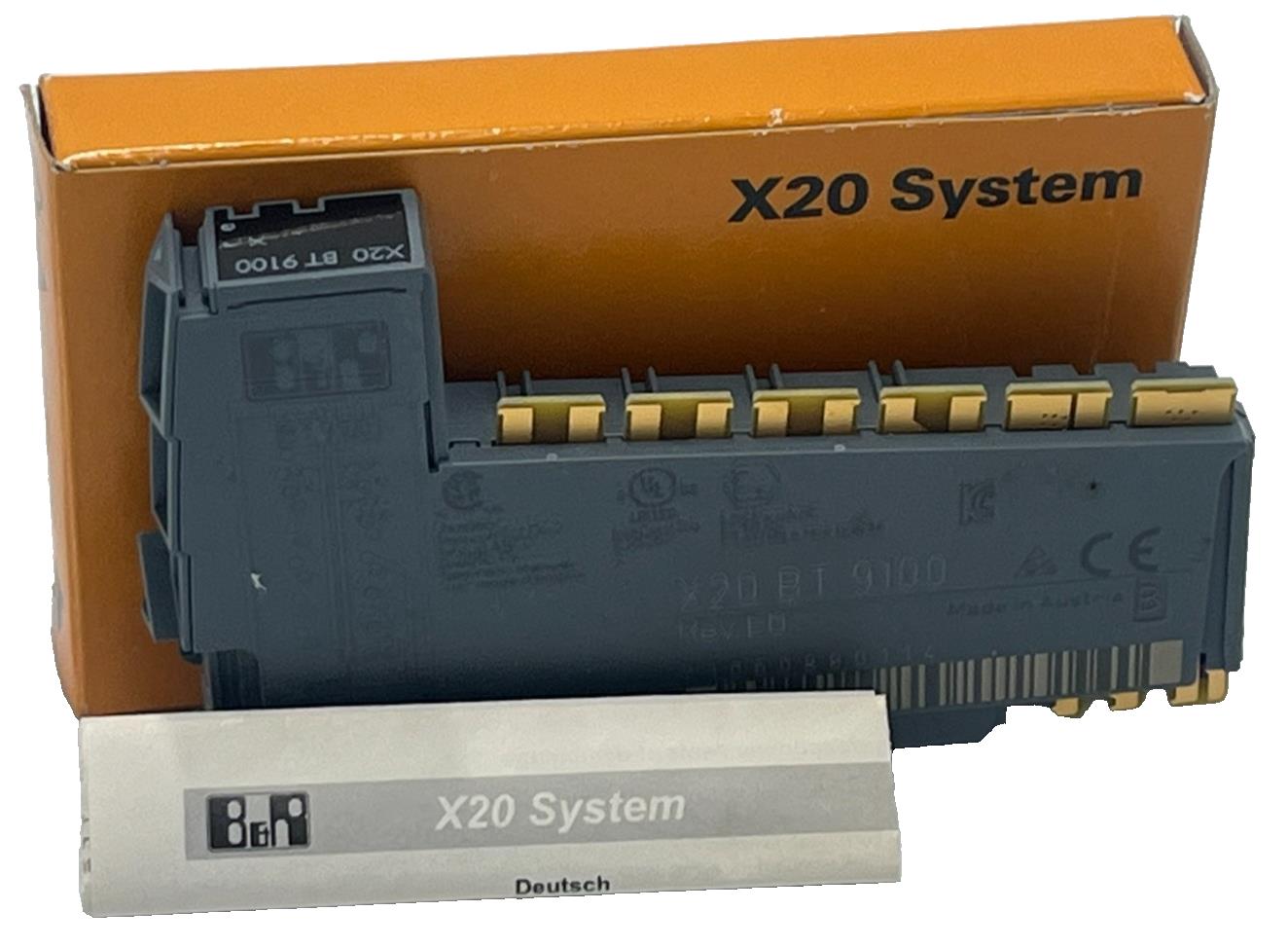 B&R X20BT9100 REV E0 Bus Transmitter Module X2X Link Expansion 8-Pin Isolated