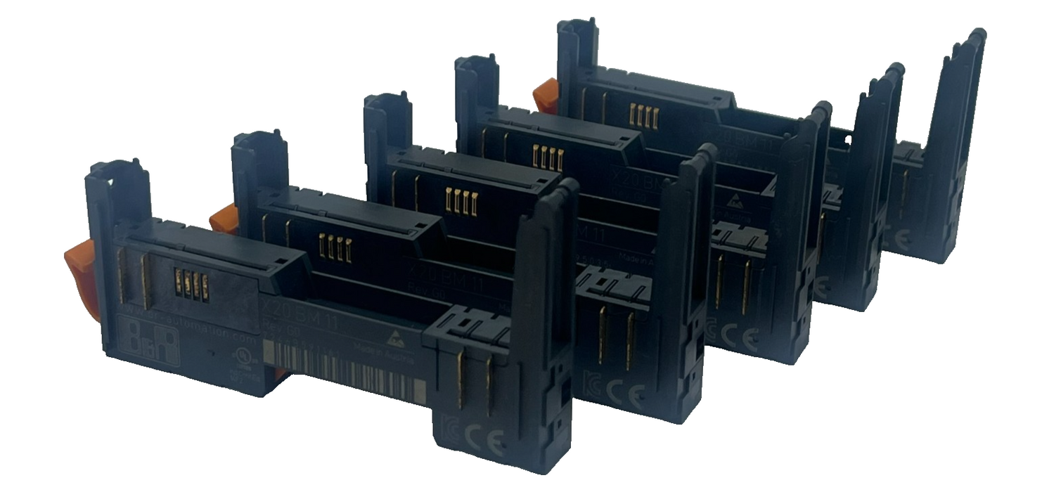 LOT OF 5 B&R X20BM11 Bus Module X20 System Backplane Base 24VDC I/O