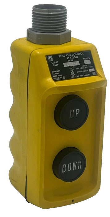 SQUARE D BW-72Y SER. A Pendant Control Station 2-Button UP/DOWN 9001BW72Y